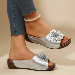 Medellin | Ergonomische Komfort-Sandale für Damen in Silber