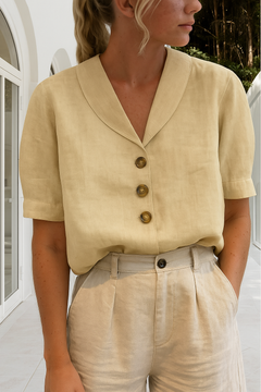 Frida | Trendiges lässiges T-Shirt in Beige