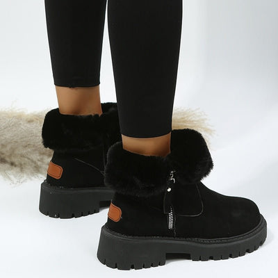 Damen-Stiefeletten mit seitlichem Reißverschluss | Rutschfest