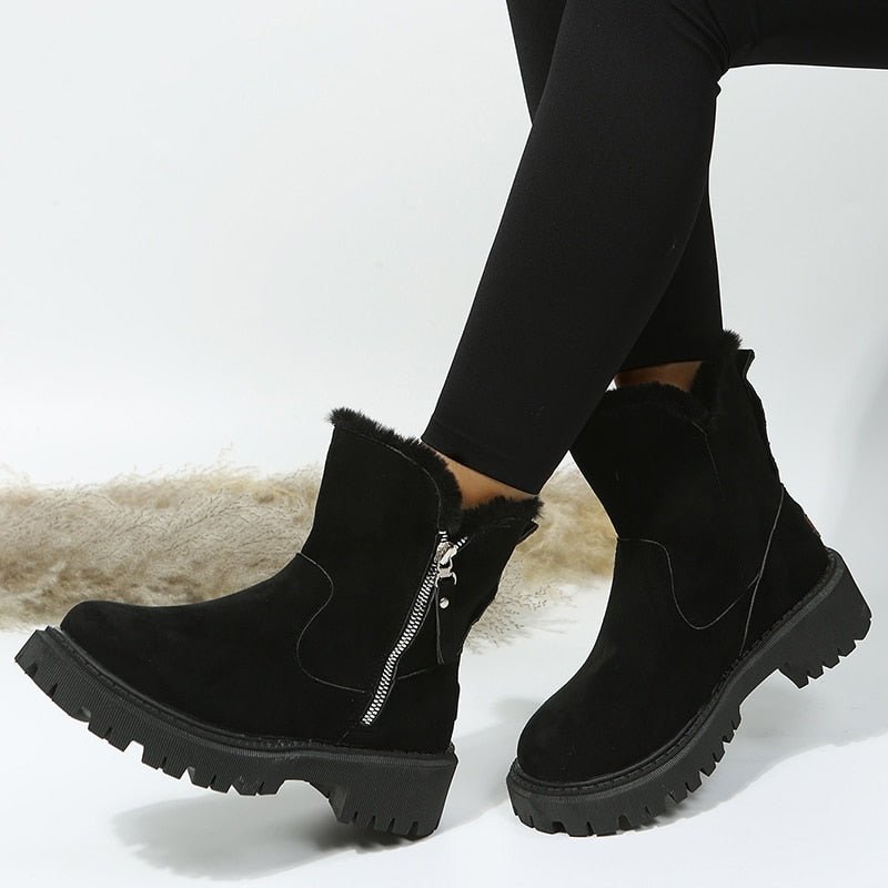 Damen-Stiefeletten mit seitlichem Reißverschluss | Rutschfest