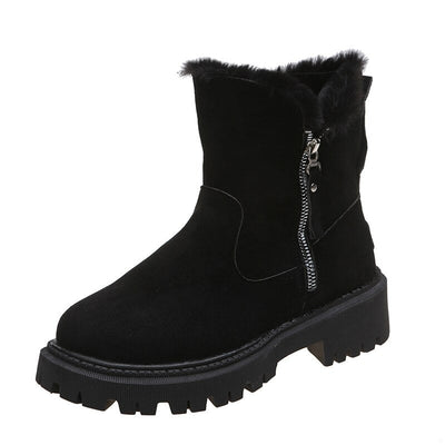 Damen-Stiefeletten mit seitlichem Reißverschluss | Rutschfest