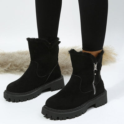 Damen-Stiefeletten mit seitlichem Reißverschluss | Rutschfest