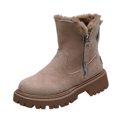 Damen-Stiefeletten mit seitlichem Reißverschluss | Rutschfest