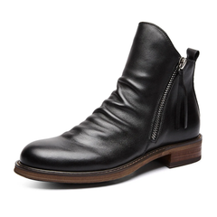 Dieter®️ | Chelsea-Stiefel aus weichem Leder in Schwarz