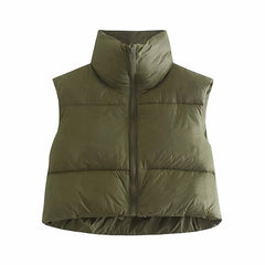 Gefütterte Damen-Winter-Strickjacke - Heidrun in Armeegrün