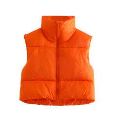 Gefütterte Damen-Winter-Strickjacke - Heidrun in Orange