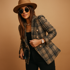 Lina | Damen Blazer elegant und maßgeschneidert in Braun