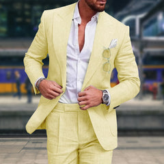 Klaus®️™ | ELEGANTER HERRENANZUG in Gelb