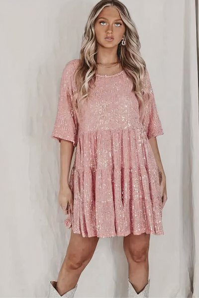 Glamouröses Pailletten Partykleid für Damen | Mini