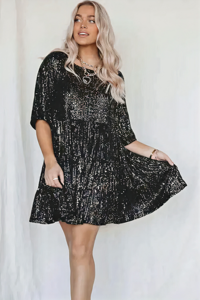 Glamouröses Pailletten Partykleid für Damen | Mini