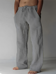 Garth - Leinen-Baggy-Hose für Herren in Grau