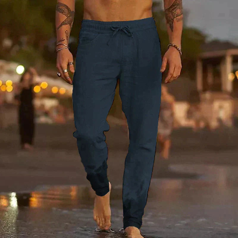 Leinenhose mit Kordelzug für Herren