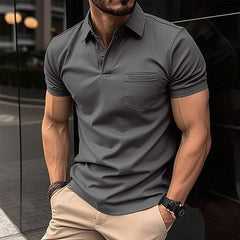 Beckham - Herren Polo‑Shirt in Grau