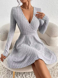 Zarelle | Langärmliges Kleid in Grau