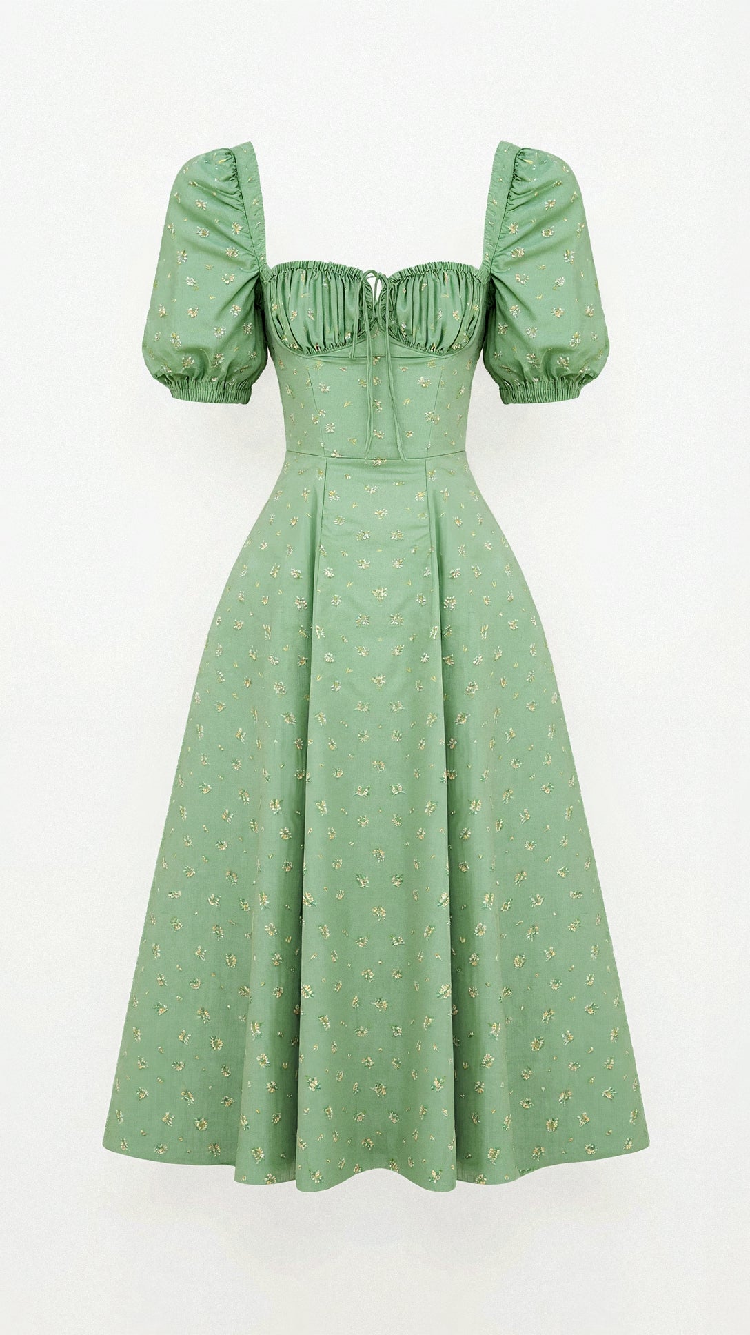 Daniela - Midikleid - Quadratische Halslinie