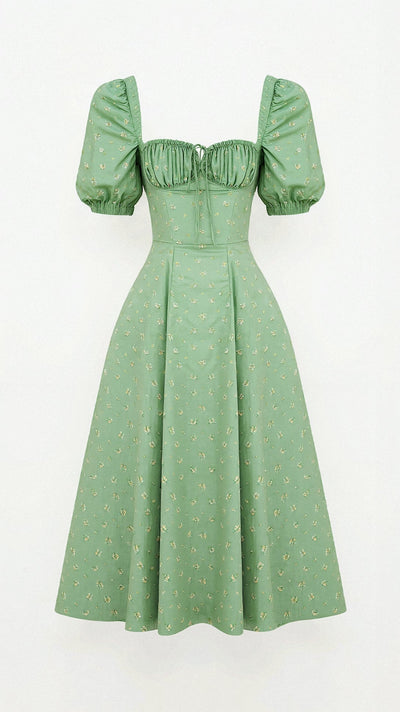 Daniela - Midikleid - Quadratische Halslinie
