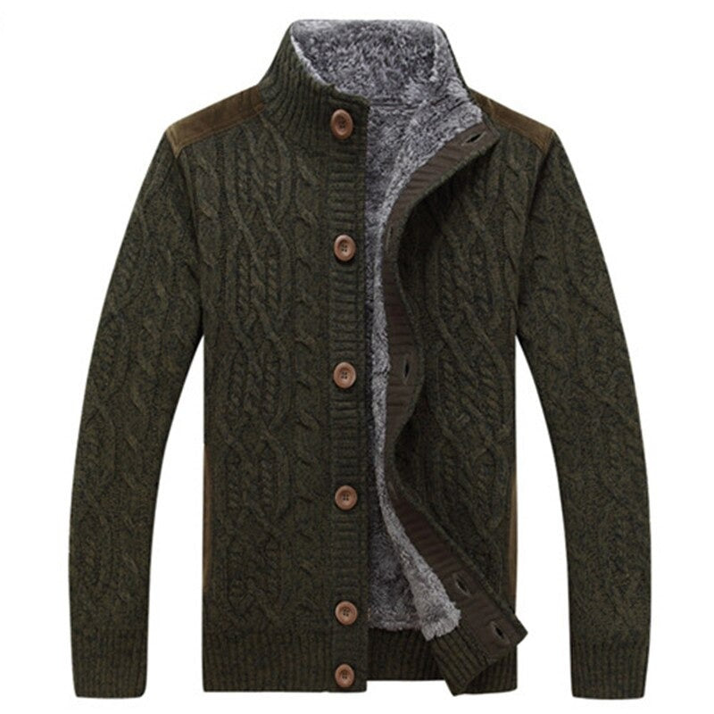 Warme Zopfstrickjacke für Männer
