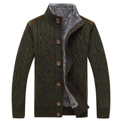Warme Zopfstrickjacke für Männer