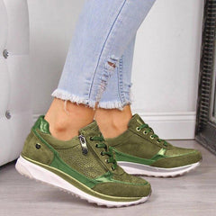 Greta | Orthopädische Sneaker mit Reißverschluss in Grün