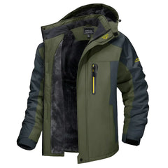 Klaus | Fleece-Winterjacke in Grün