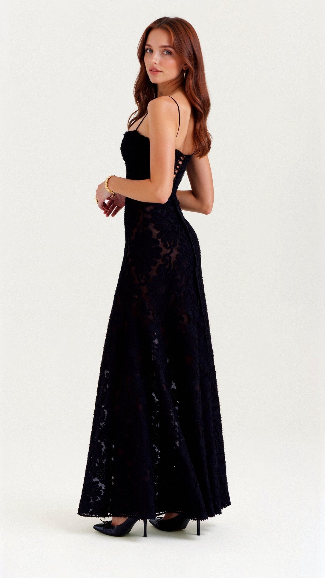 Hannah - Maxikleid - Spitzenrücken