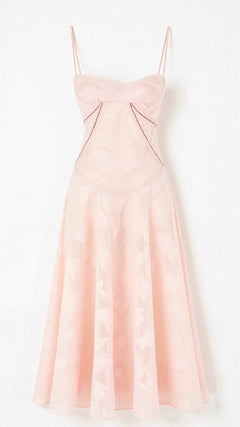 Hannah - Maxikleid - Spitzenrücken in Rosa