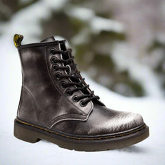 Lincoln™ - Hochgeschnittene Lederstiefel in Grau