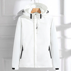 Heidi | Verstellbare Regenjacke in Weiß