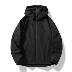 Heinrich | Herren Wasserdichte Shell Jacke mit Kapuze in Schwarz