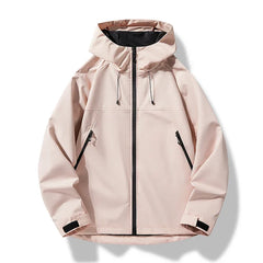 Heinrich | Herren Wasserdichte Shell Jacke mit Kapuze in Rosa