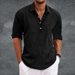 Helena | Klassisch geschnittene Hemdbluse in Schwarz