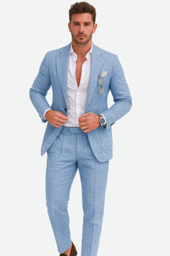 Herren 2-teiliges Anzug-Set für Hochzeitsgäste | Hochzeits in Blau