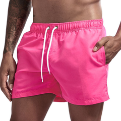 Atmungsaktive Herren-Badeshorts für den Sommer - Merlin in Rosenrot