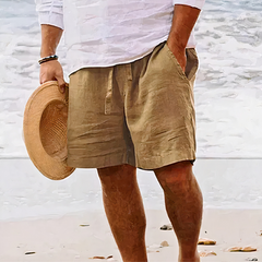 Herren atmungsaktive Strandshorts | Kurze in Khaki