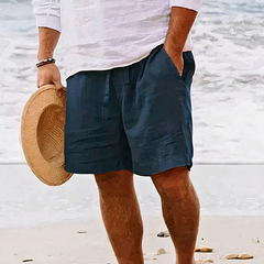 Herren atmungsaktive Strandshorts | Kurze in Marineblau