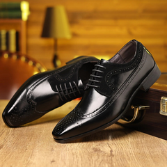 Herren elegante Oxford-Anzugschuhe | Anzug in Schwarz