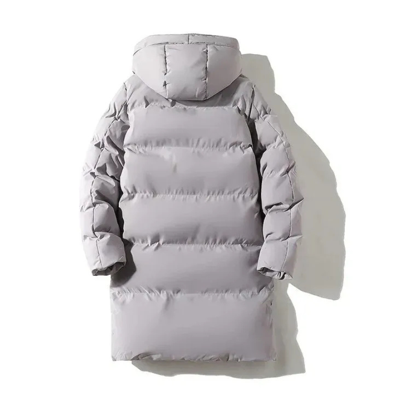 Herren elegante Winterjacke mit Kapuze | Langer