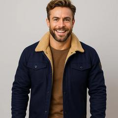 Herren eleganter Bomberjacke | Bomber in Marineblau
