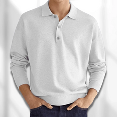 Herren eleganter Polopullover | Warmer in Weiß