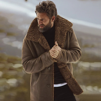 Herren gemütliche warme Vintage-Jacke | Winter