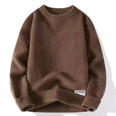 Herren gemütlicher Pullover | Strick in Braun