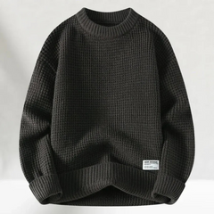 Herren gemütlicher Pullover | Strick in Dunkelgrau
