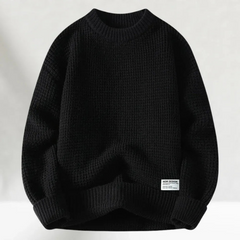Herren gemütlicher Pullover | Strick in Schwarz
