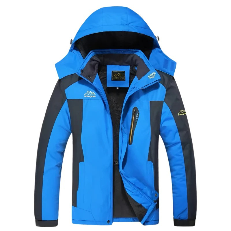 Herren Kapuzen-Outdoor-Winterjacke | Wasserdichte