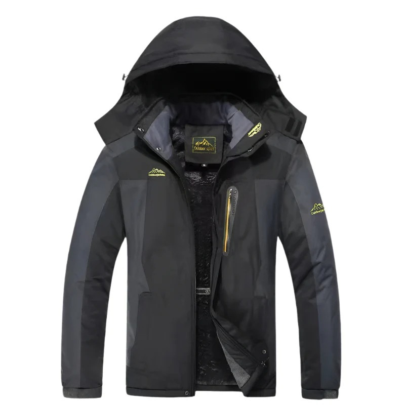 Herren Kapuzen-Outdoor-Winterjacke | Wasserdichte