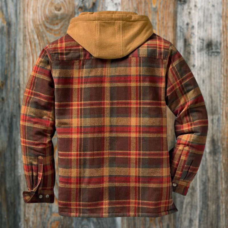 Herren kariert Kapuzenjacke | Winter