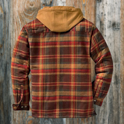 Herren kariert Kapuzenjacke | Winter