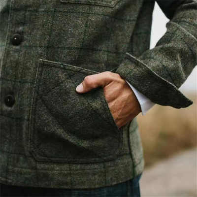 Herren karierte leichte Jacke | übergangs