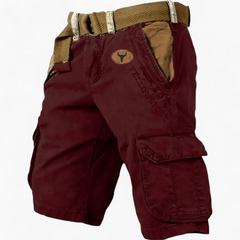 Herren klassische strapazierfähige Cargo-Shorts | Kurze in Rot