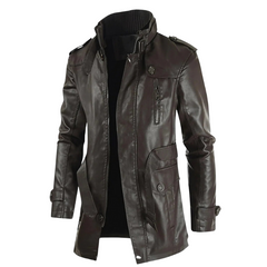 Herren klassische Winterjacke | Lang in Dunkelbraun